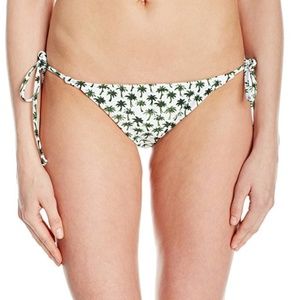 MILLY Women's Palm Print Fiji String Bikini Bottom